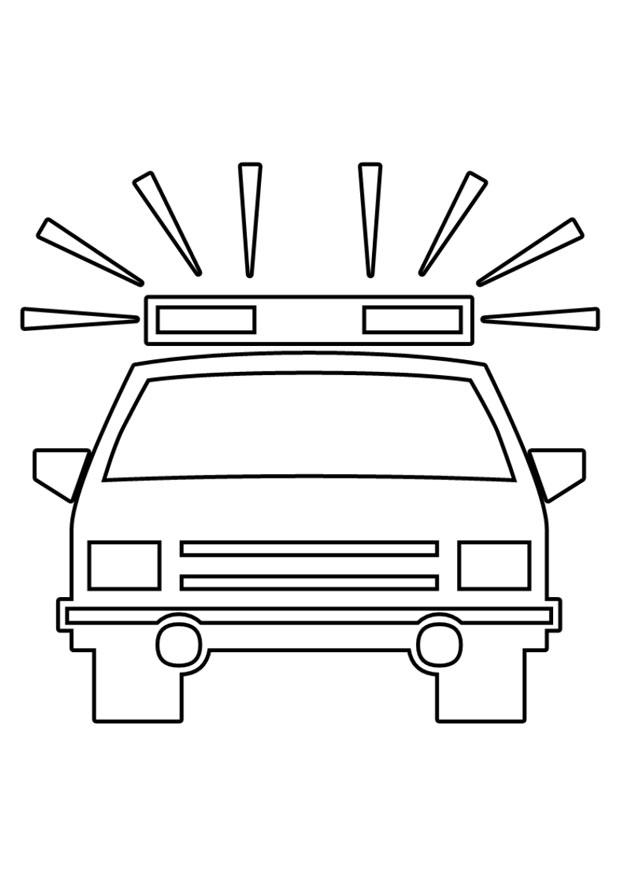 Página para colorir carro da polA­cia 