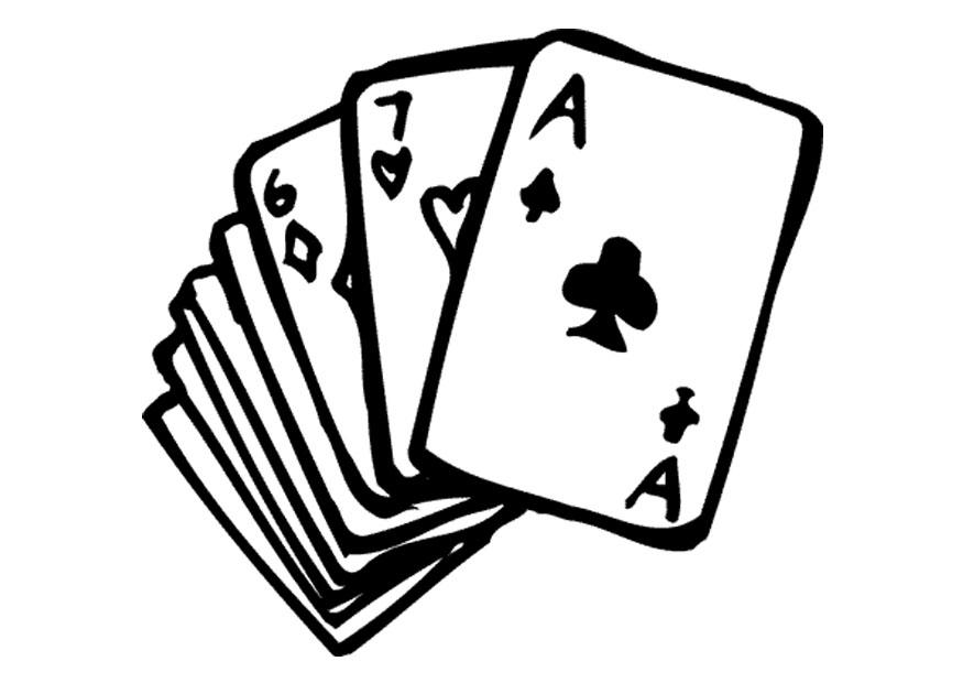 Página para colorir cartas