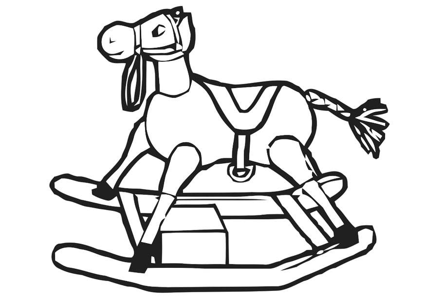Página para colorir cavalinho de balanA§o 