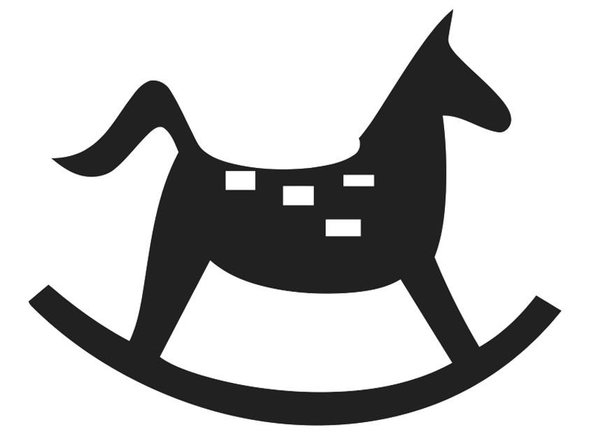 Página para colorir cavalinho de balanA§o