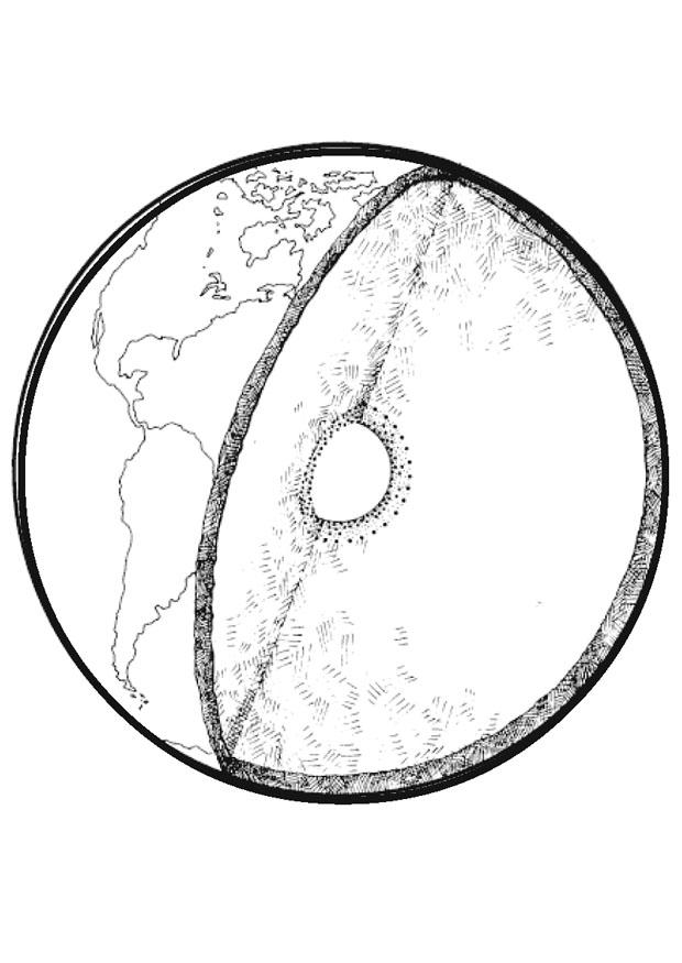 Página para colorir corte da terra