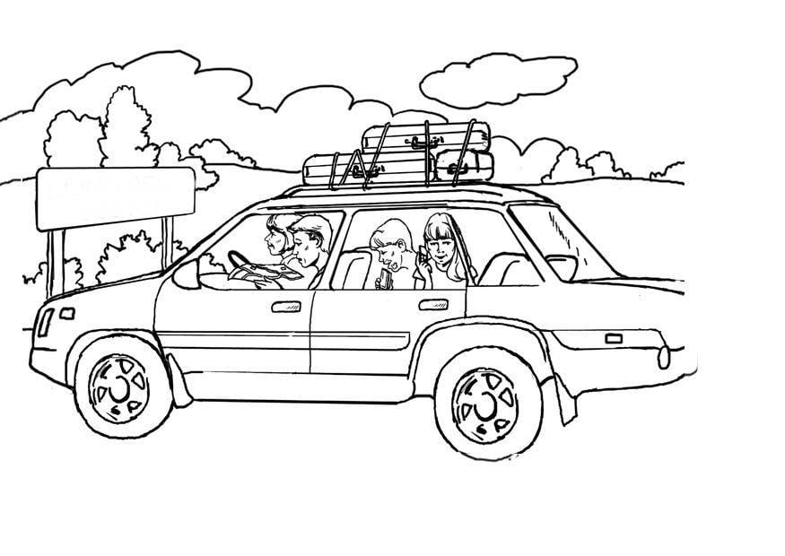 Página para colorir de fA©rias de carro