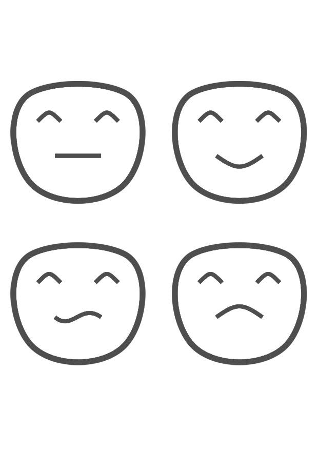 Página para colorir emoticons 