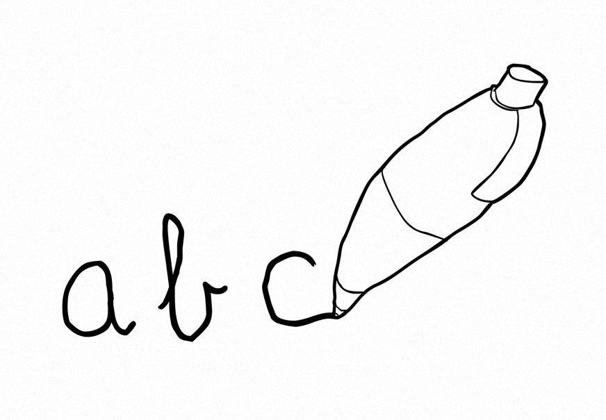 Página para colorir escrever