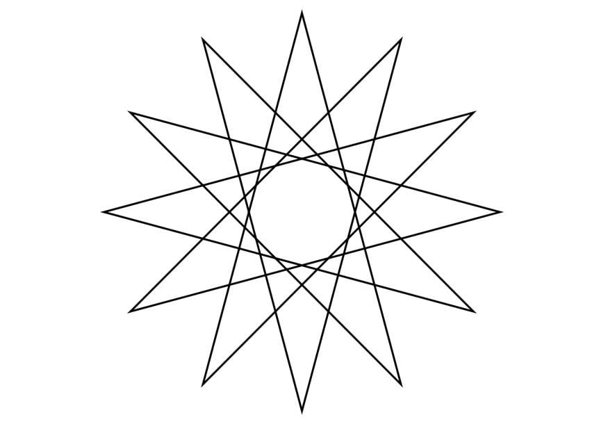 Página para colorir estrela
