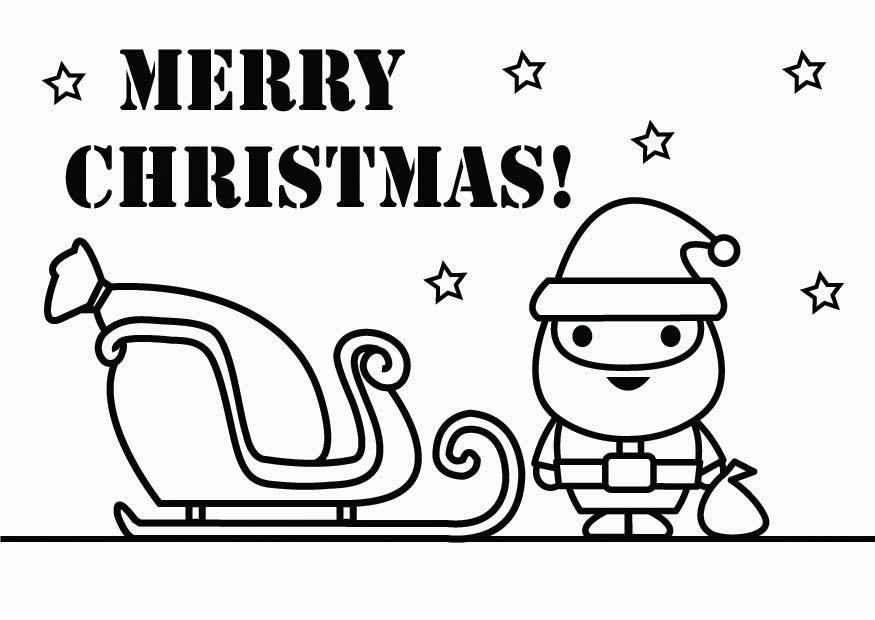 Página para colorir feliz natal