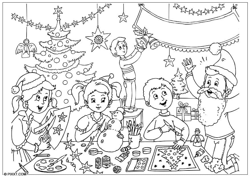 Página para colorir feliz natal