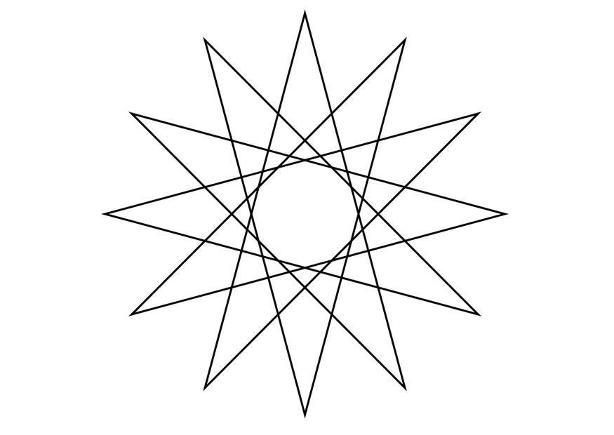 Página para colorir figura geomA©trica - estrela 