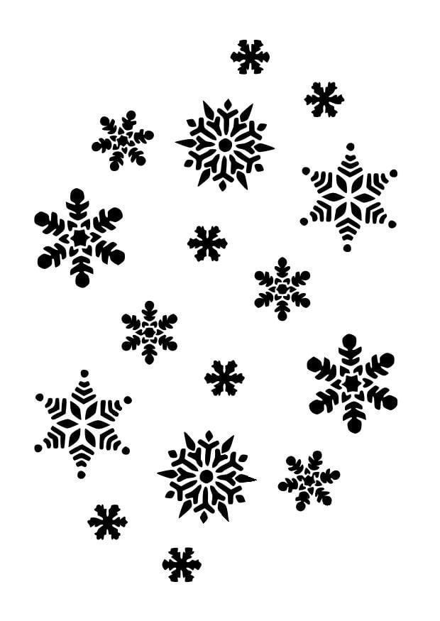Página para colorir flocos de neve