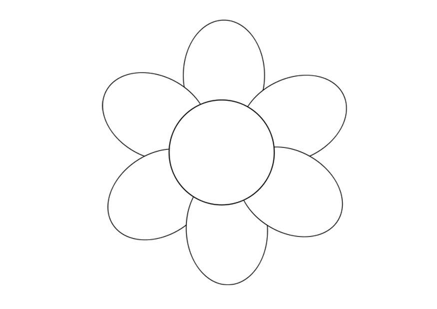 Página para colorir flor