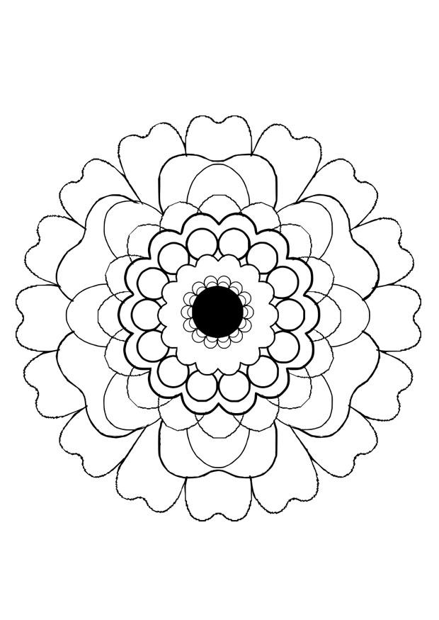Página para colorir flor