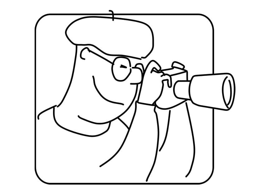 Página para colorir fotografia 