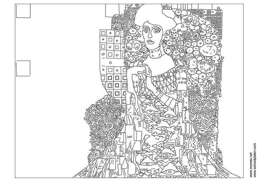 Página para colorir gustav klimt