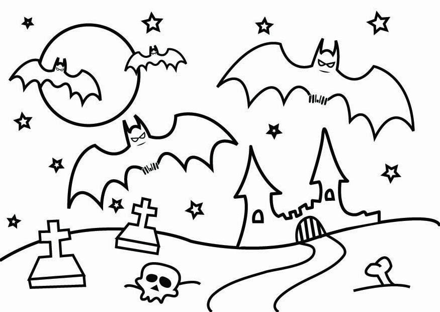 Página para colorir halloween