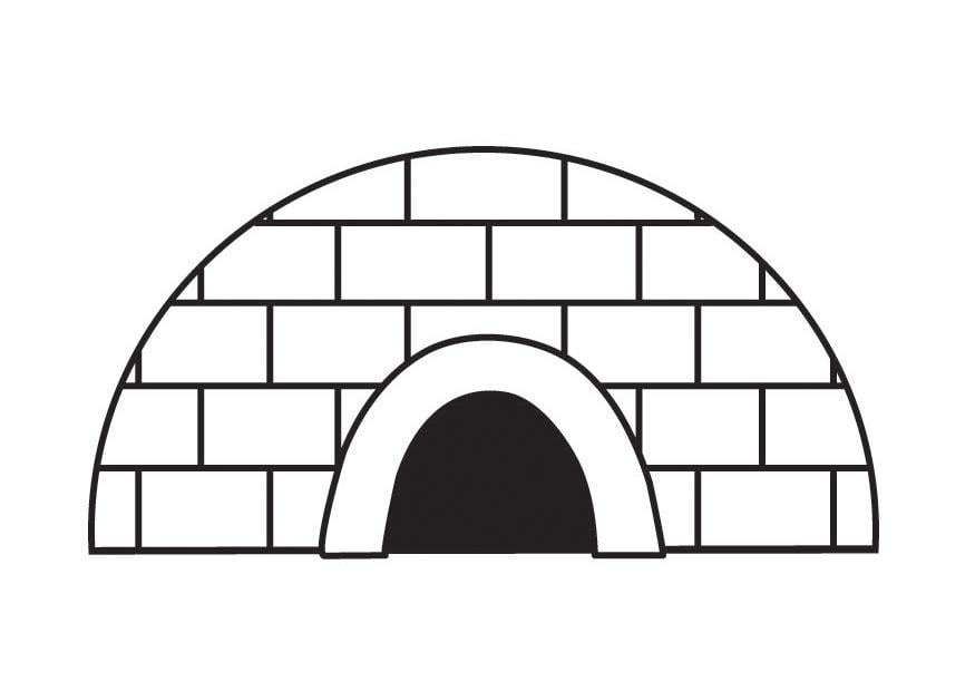 Página para colorir iglu 