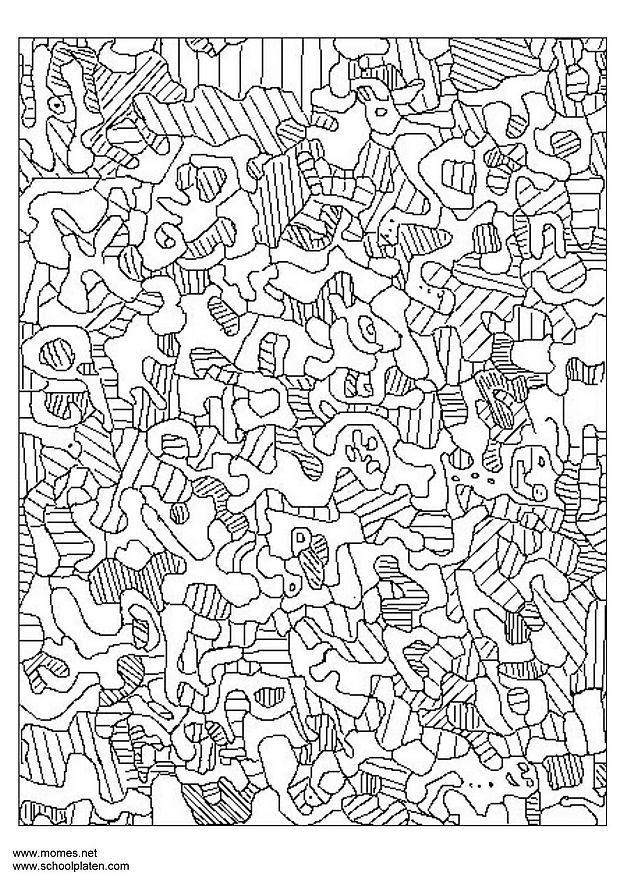 Página para colorir jean dubuffet