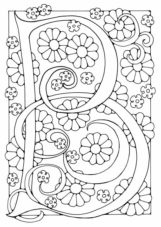 Página para colorir letra - b