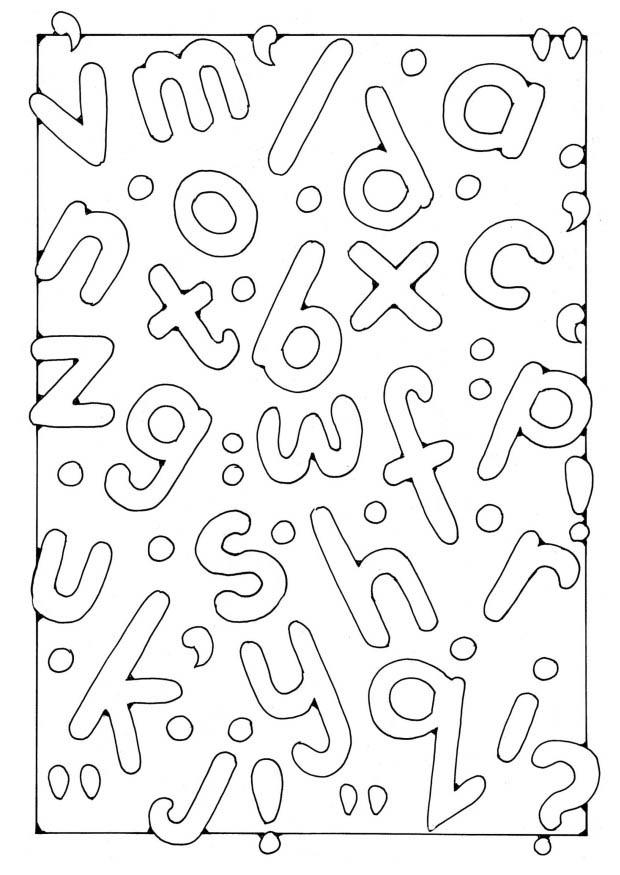 Página para colorir letras