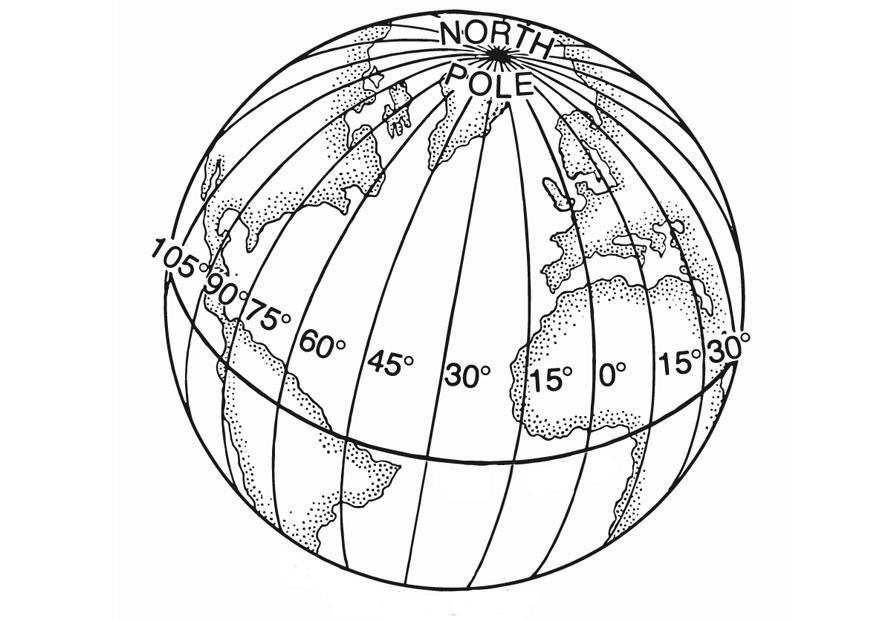 Página para colorir longitude 