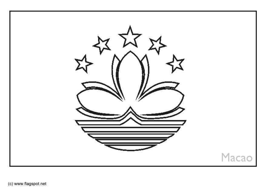 Página para colorir macau 