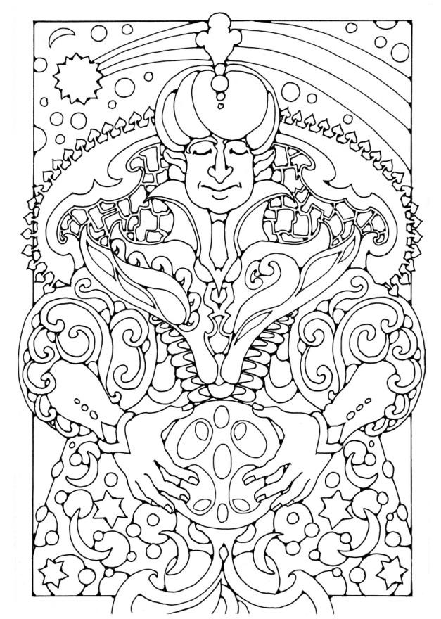 Página para colorir mago