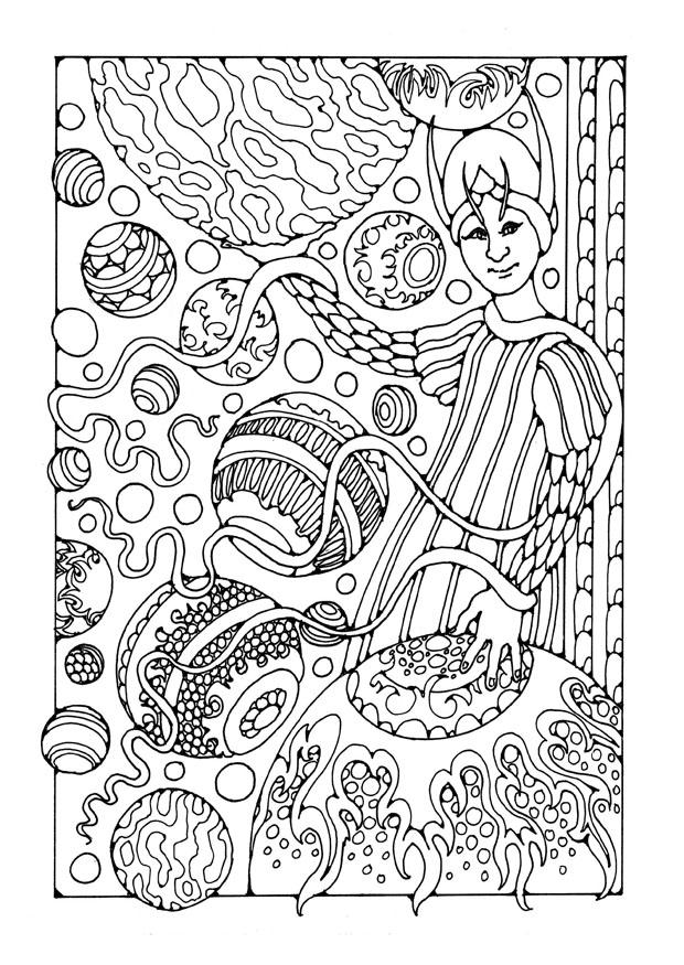 Página para colorir mago