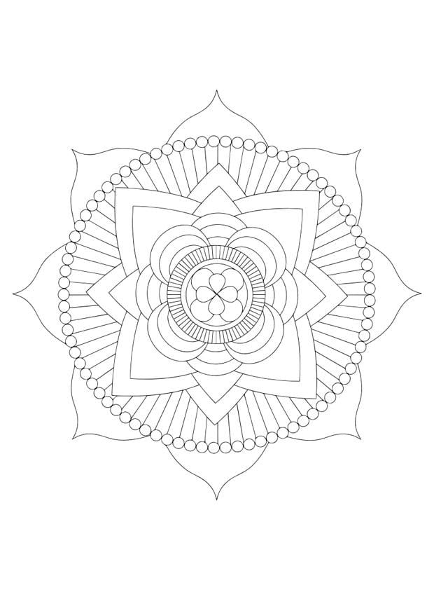 Página para colorir mandala - lA³tus