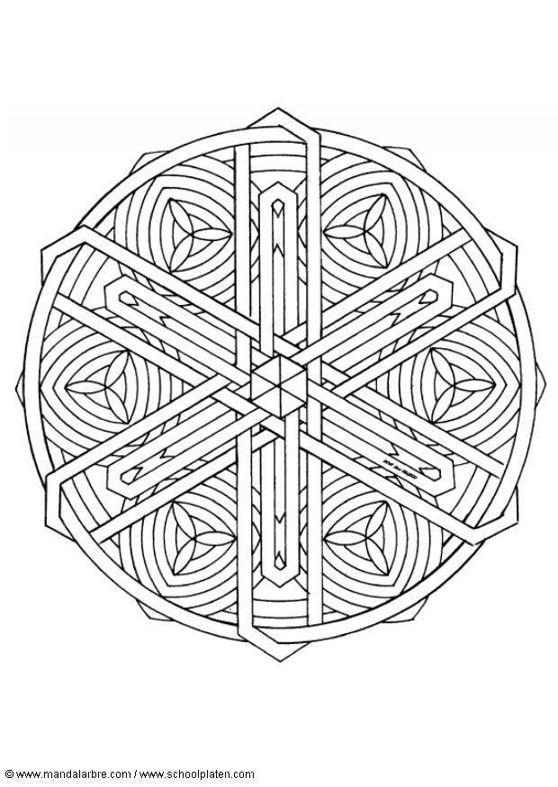 Página para colorir mandala 1602n