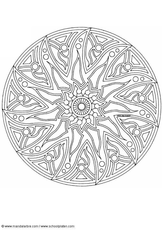 Página para colorir mandala 1702p