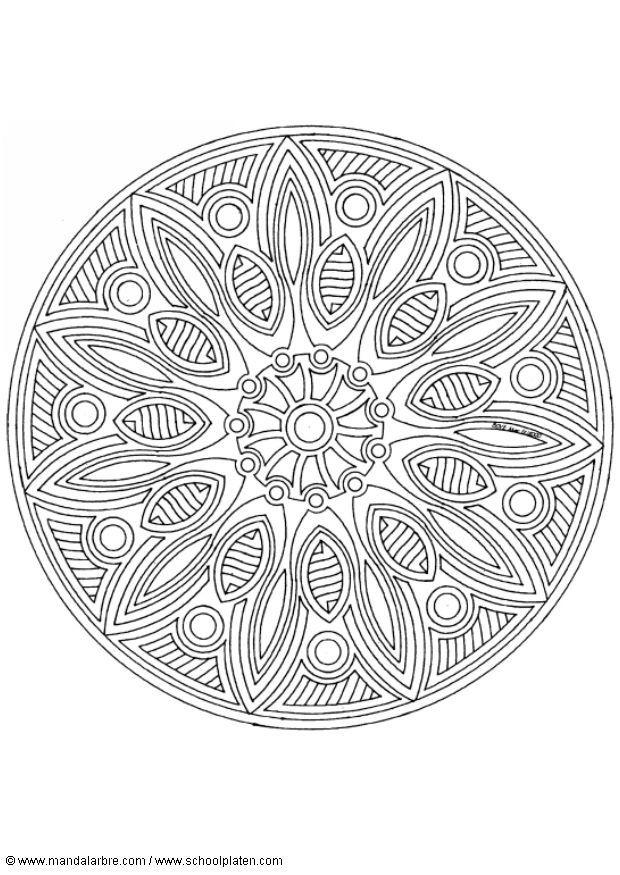 Página para colorir mandala 1702s
