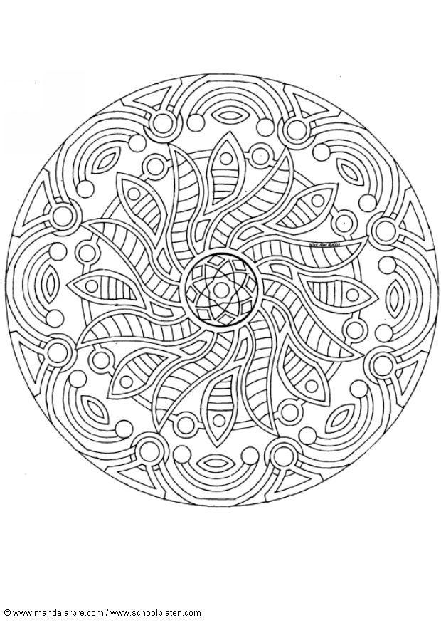 Página para colorir mandala 1702v