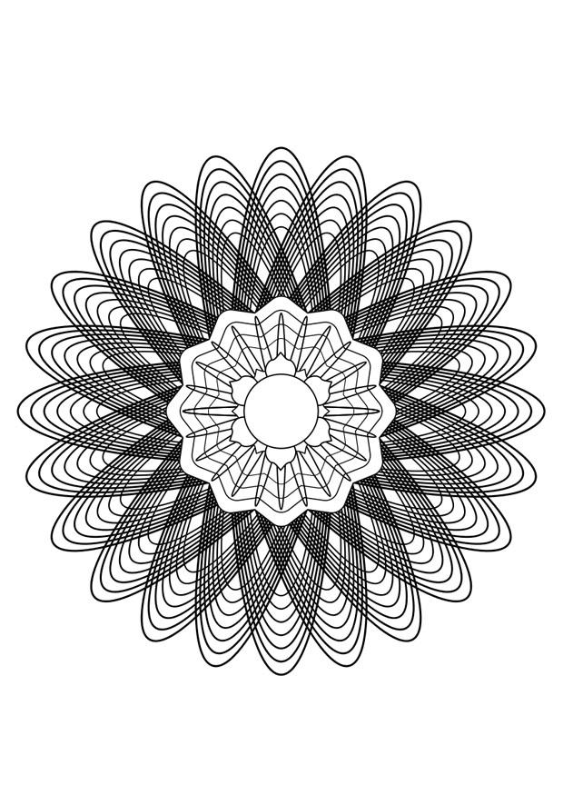 Página para colorir mandala 28