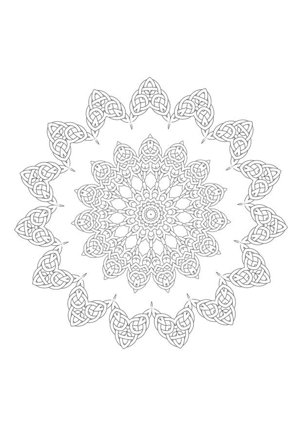 Página para colorir mandala