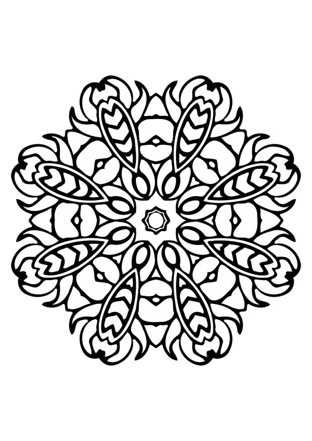 Página para colorir mandala