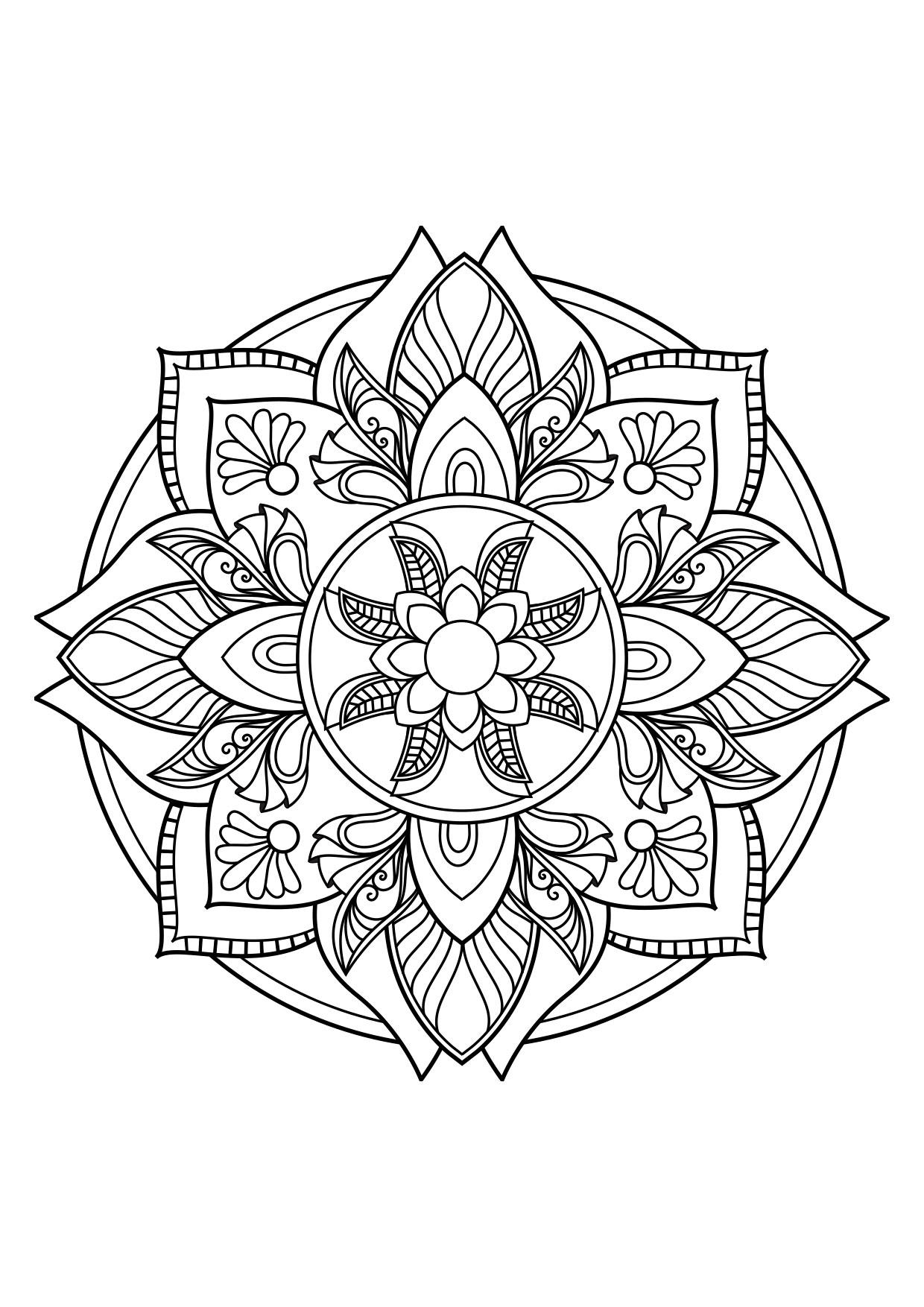 Página para colorir mandala