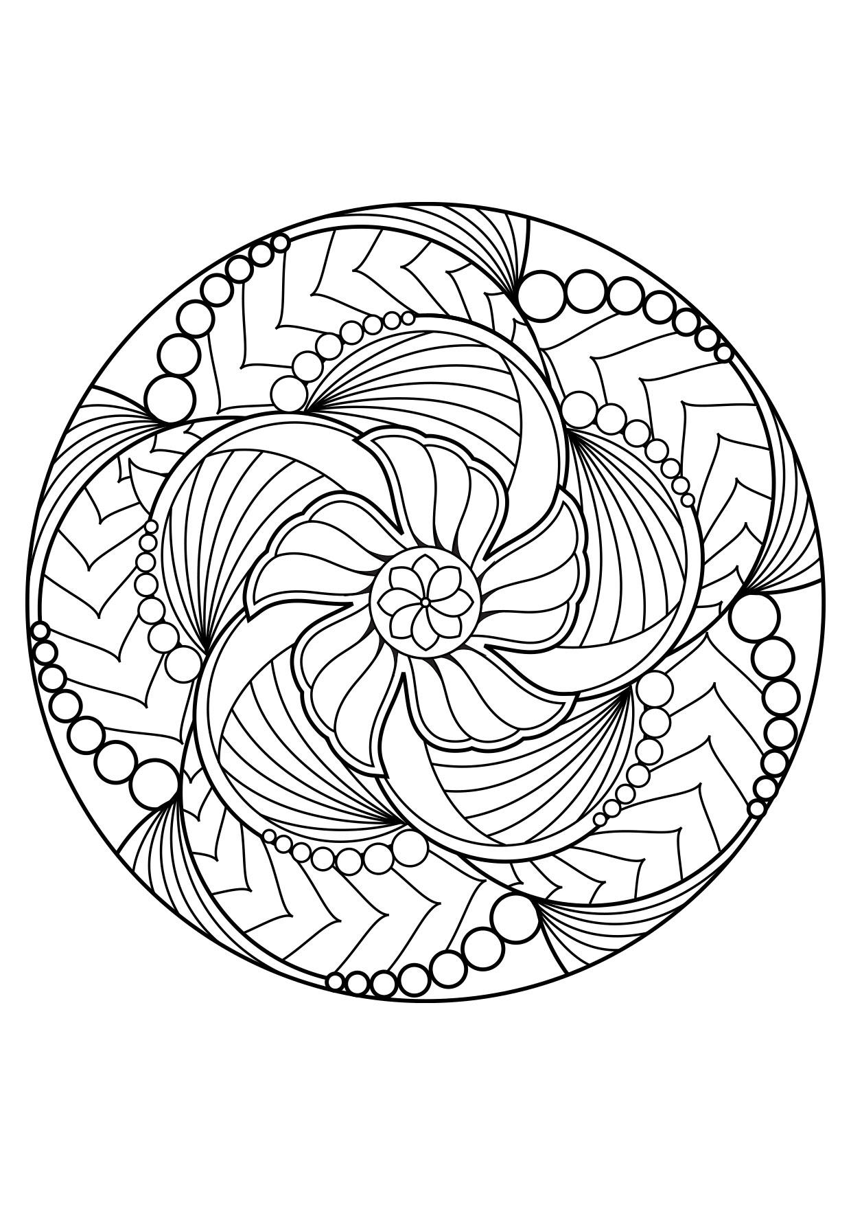 Página para colorir mandala