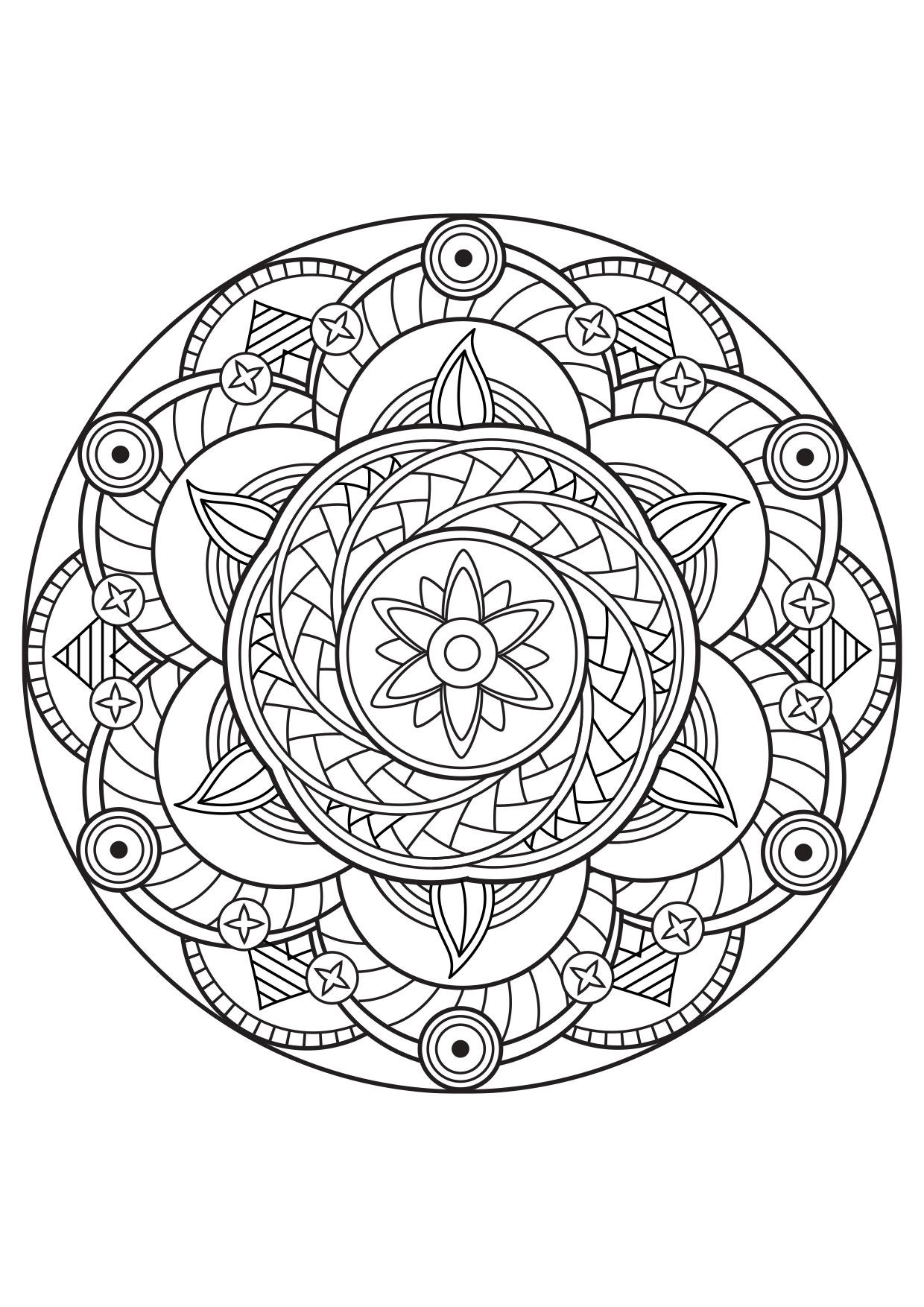Página para colorir mandala