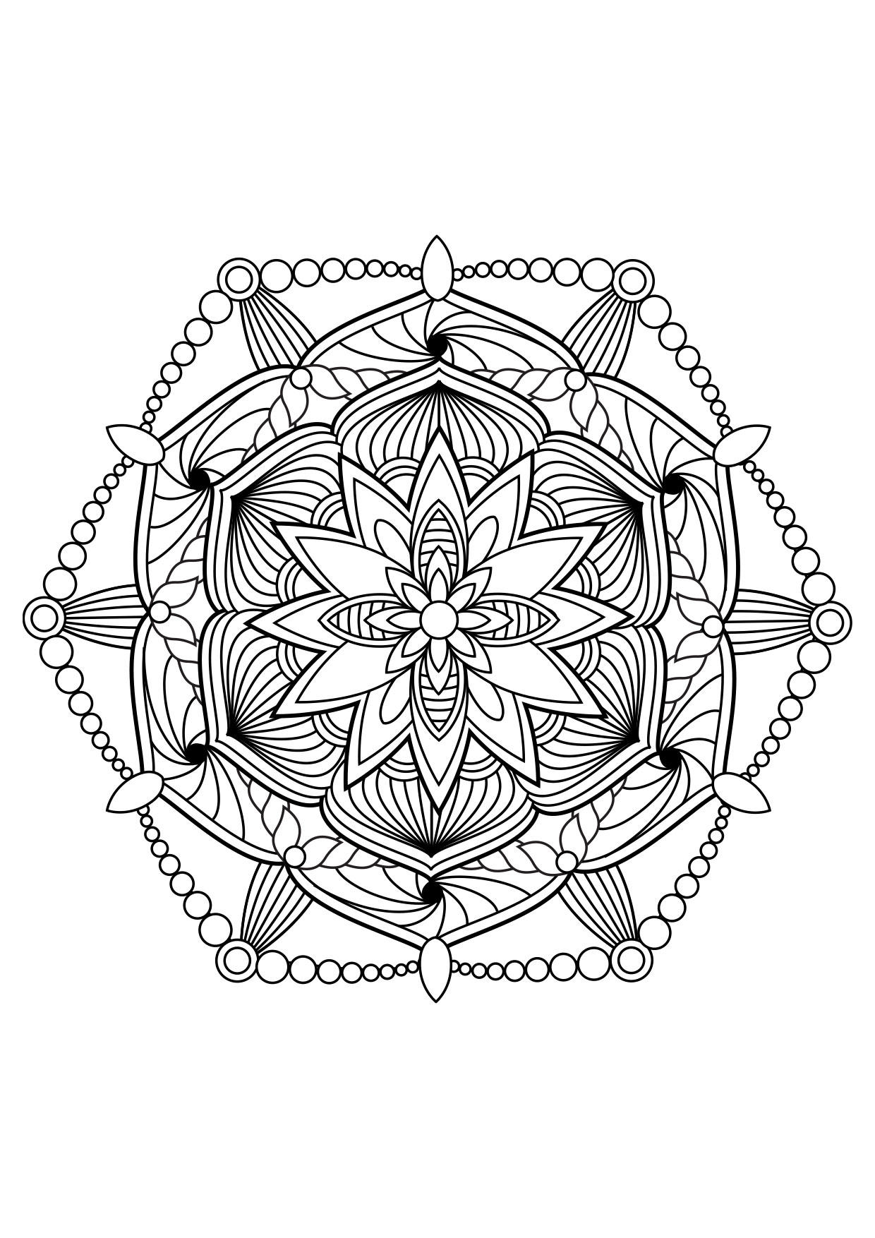 Página para colorir mandala