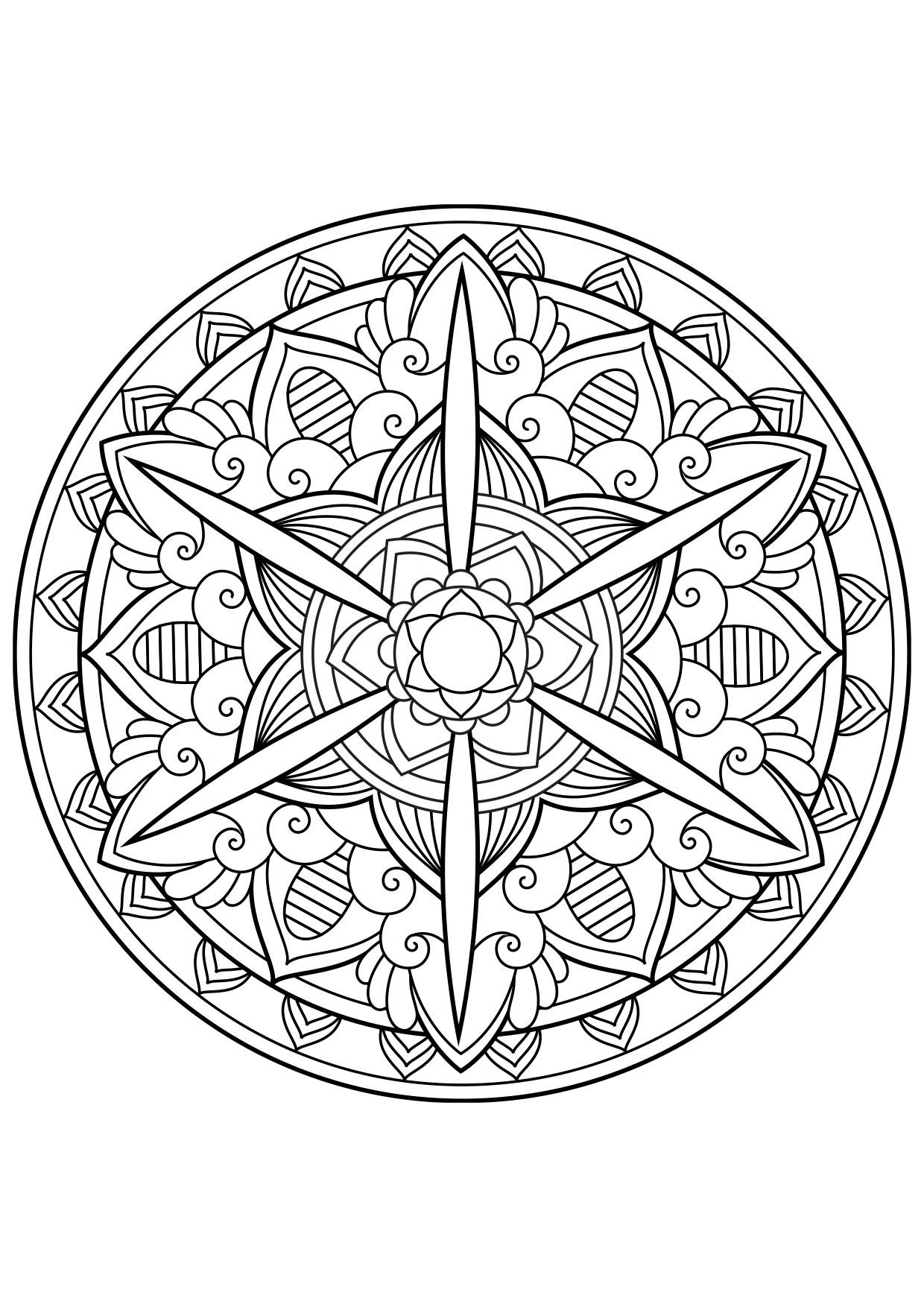 Página para colorir mandala