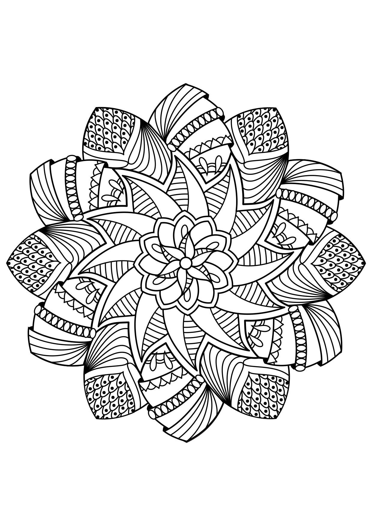 Página para colorir mandala