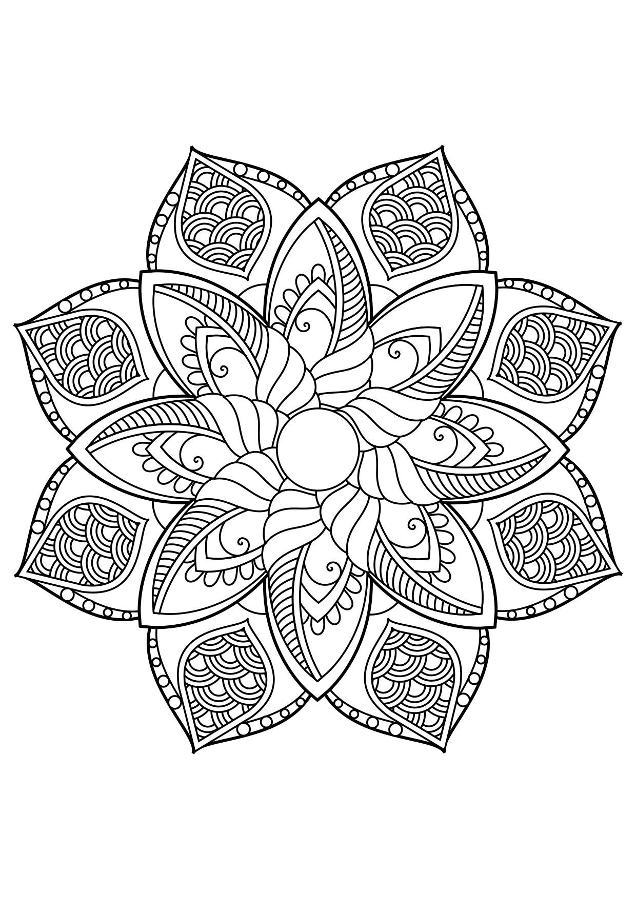 Página para colorir mandala