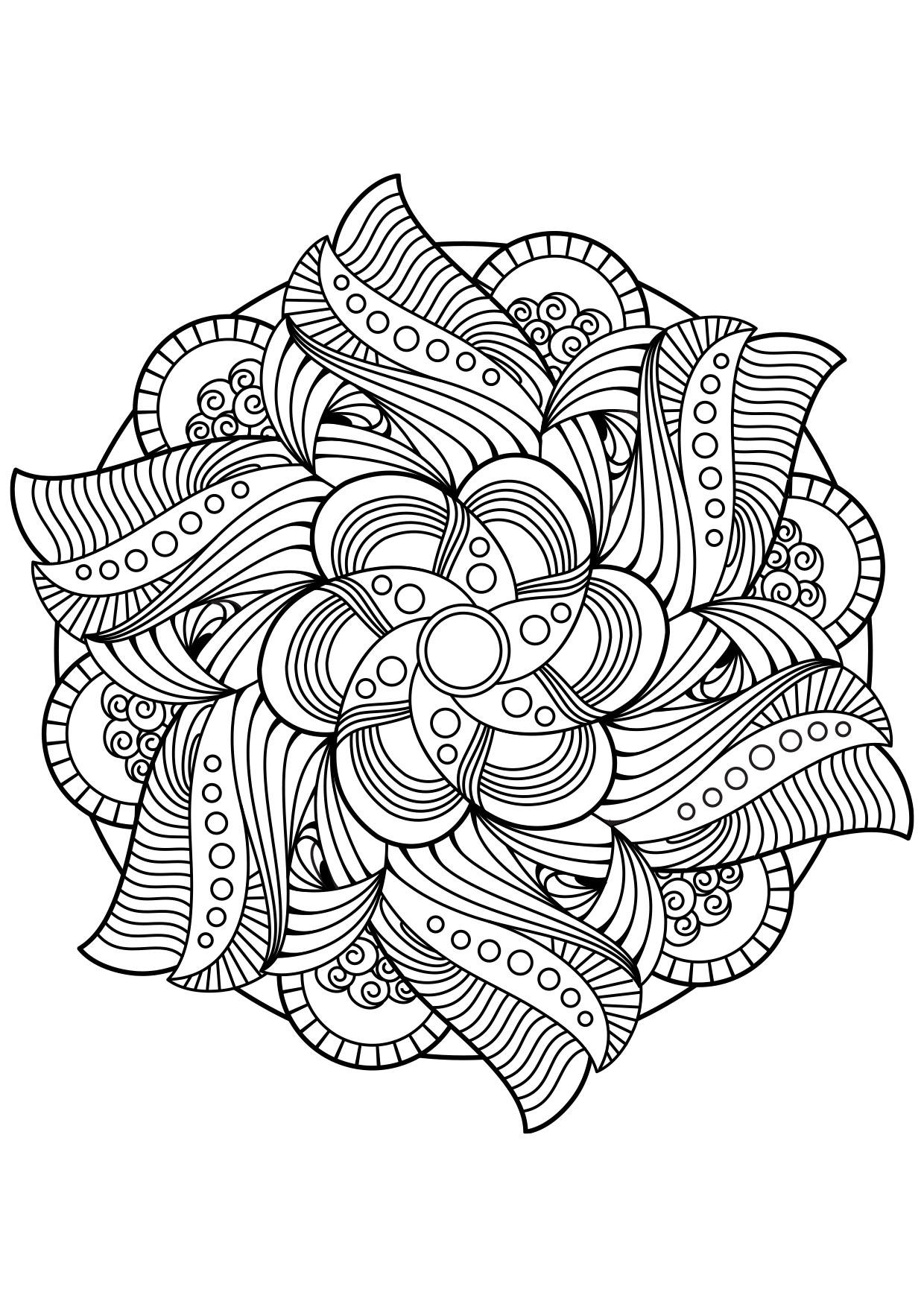Página para colorir mandala