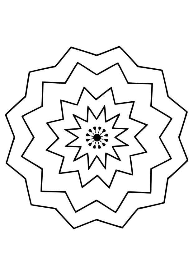 Página para colorir mandala9