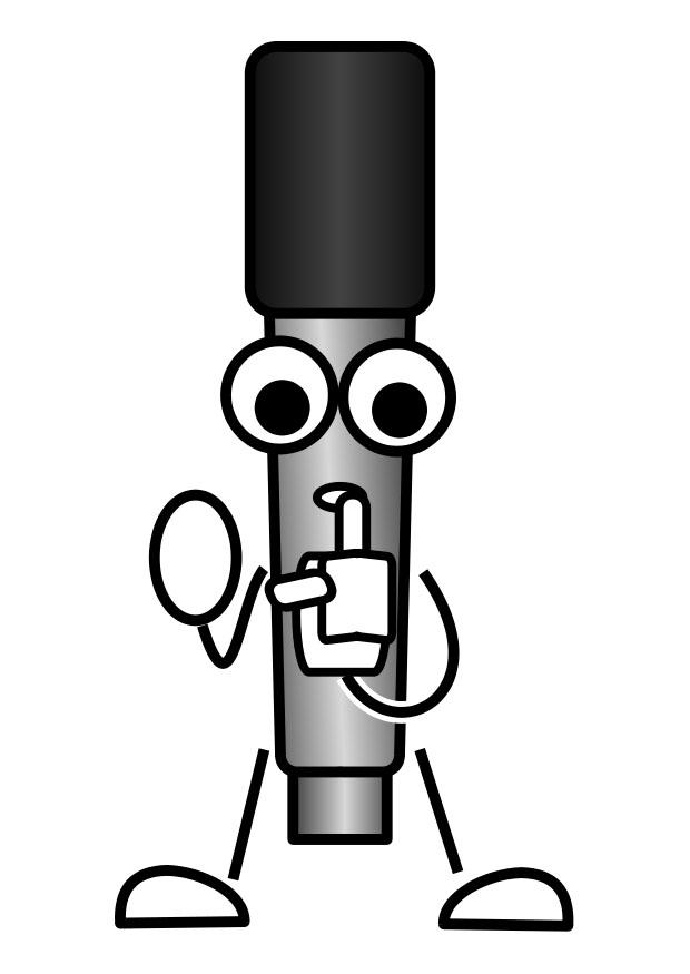 Página para colorir microfone - silAªncio 