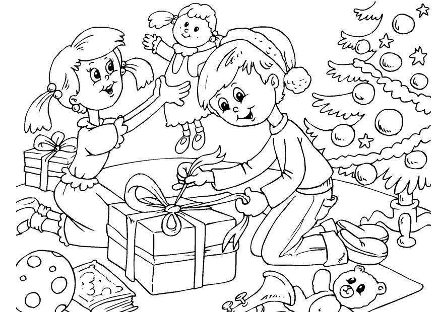 Página para colorir natal