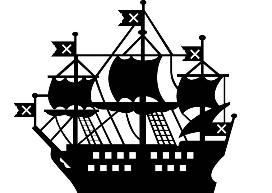 Página para colorir navio
