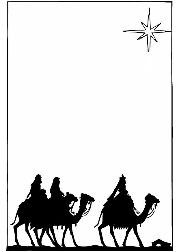 Página para colorir os trAªs reis magos