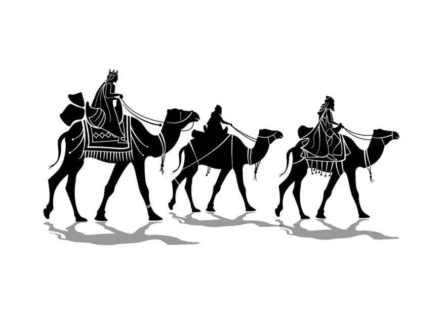 Página para colorir os trAªs reis magos
