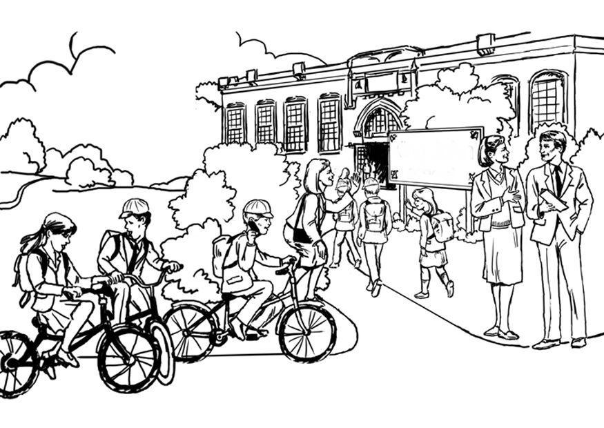 Página para colorir para a escola - ensino fundamental