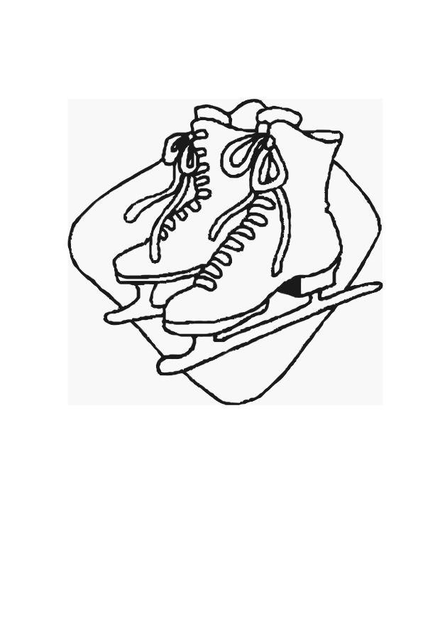Página para colorir patins